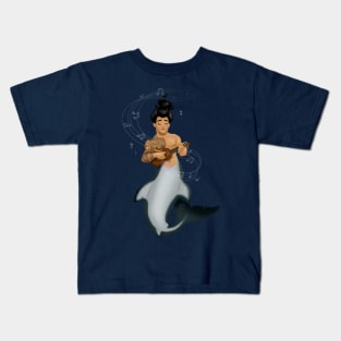 Musical Polynesian Merman Kids T-Shirt